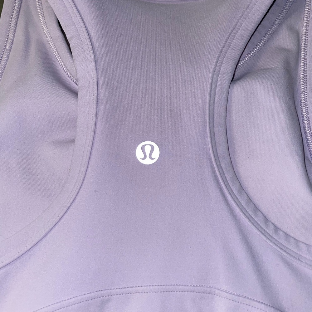Size 8 (listed as 6) Lululemon Align Waist-Length Racerback Tank Top Lilac Smoke - Picture 5 of 6